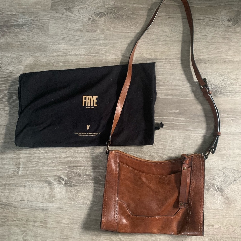 Frye Melissa zip leather crossbody handbag purse